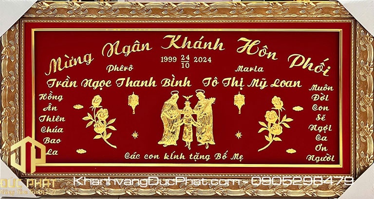 khánh vàng mừng ngân khánh hôn phối