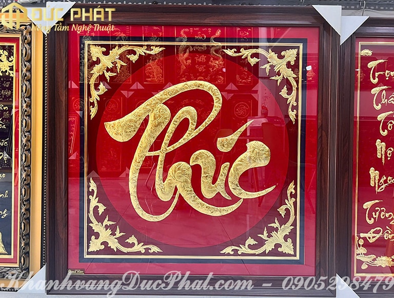 tranh tặng tân gia chữ phúc