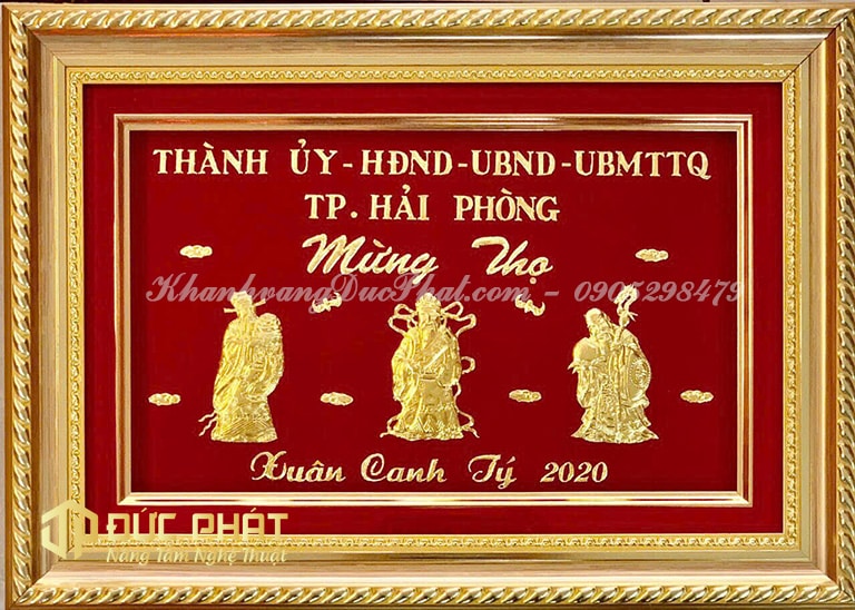 khánh vàng quà tặng mừng thọ người cao tuổi