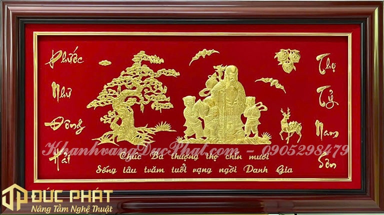 khánh vàng quà tặng mừng thọ cụ ông 90 tuổi
