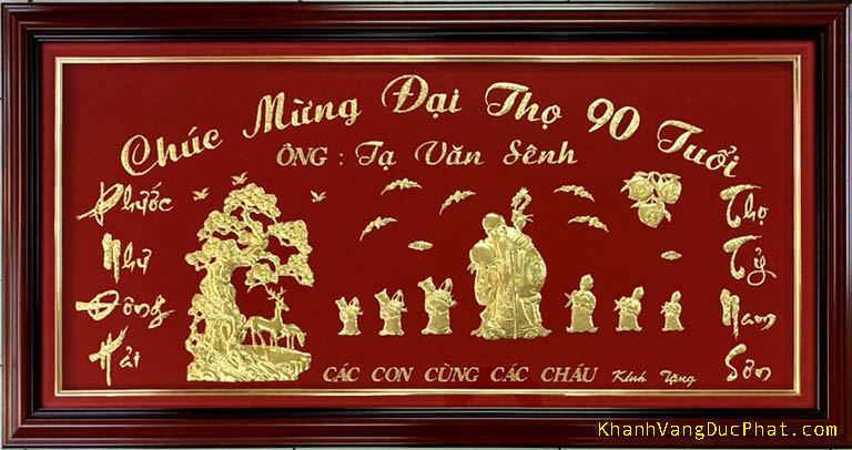 tranh mừng thọ cụ ông đẹp