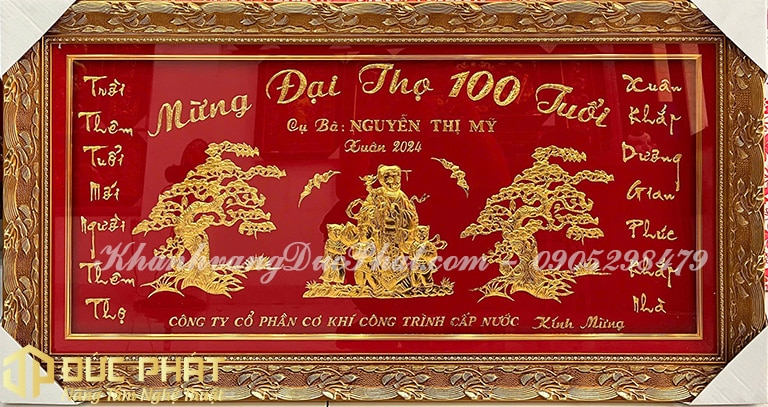 tranh mừng thọ cụ bà