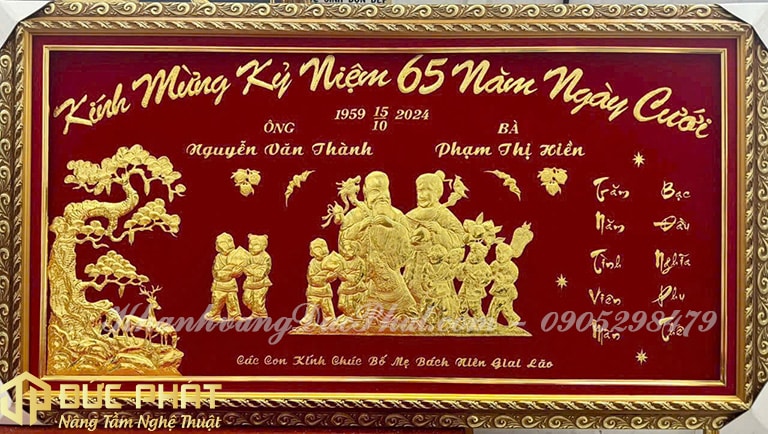 tranh mừng thọ bố mẹ ông bà
