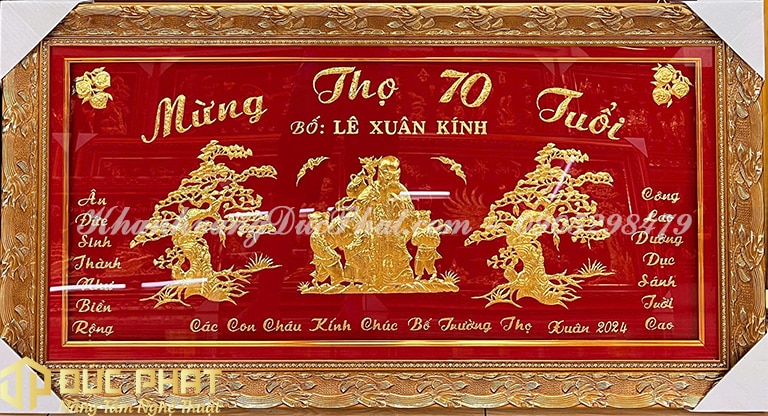 tranh mừng thọ cụ ông đẹp