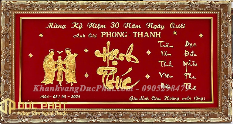quà tặng kỷ niệm 30 năm ngày cưới