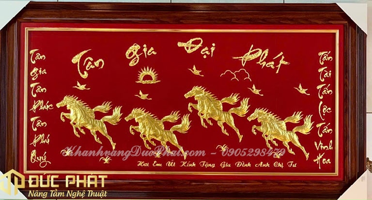 khánh vàng mã đáo thành công chúc mừng tân gia đại phát