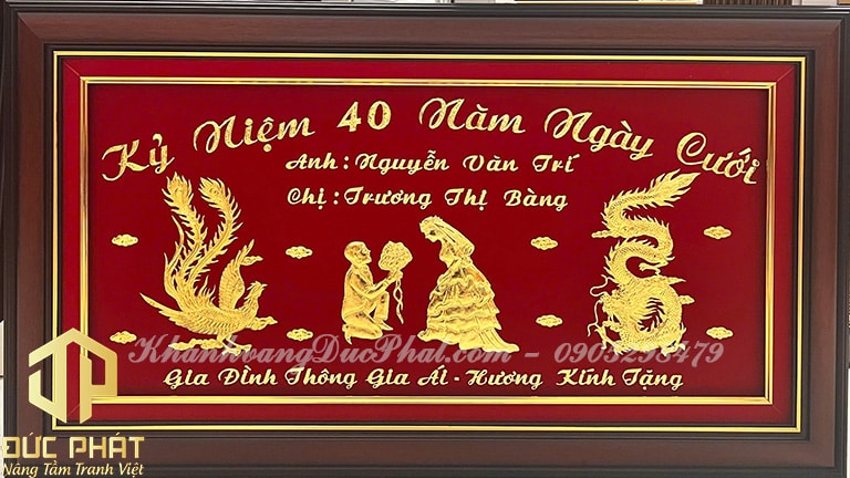 tranh tặng kỷ niệm 40 năm ngày cưới