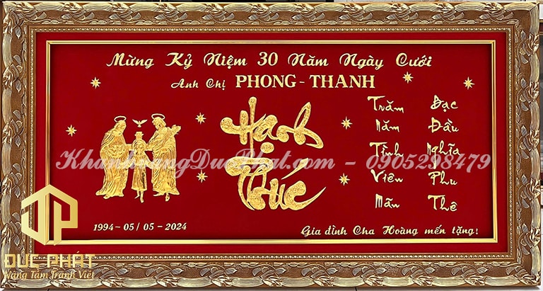 bức tranh tặng kỷ niệm 30 năm hôn phối công giáo
