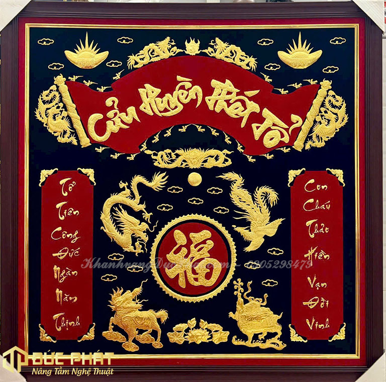 liễn thờ cửu huyền tứ linh chữ phúc