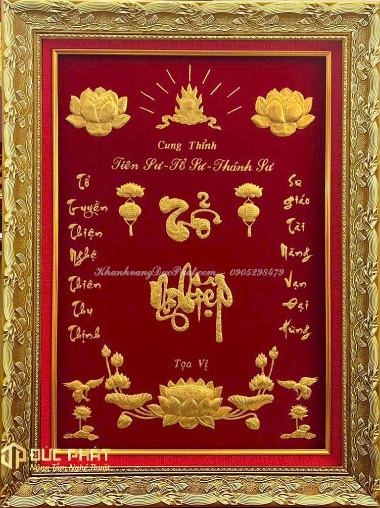 bài vị thờ Tam Vị Thánh Tổ - Tổ Nghiệp Sân Khấu