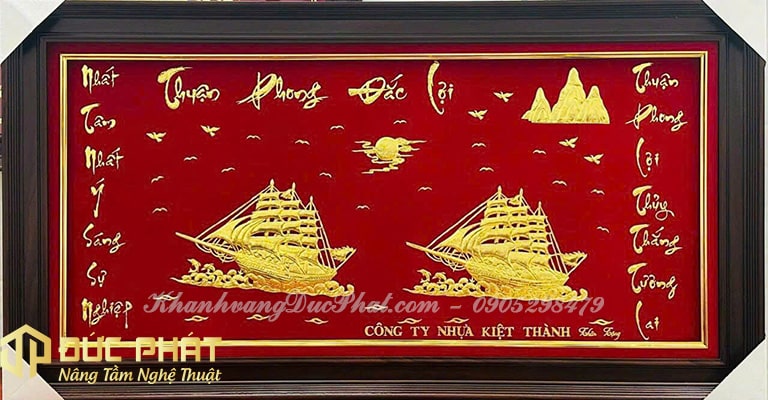 Tranh Thuyền Buồm Thuận Phong Đắc Lợi