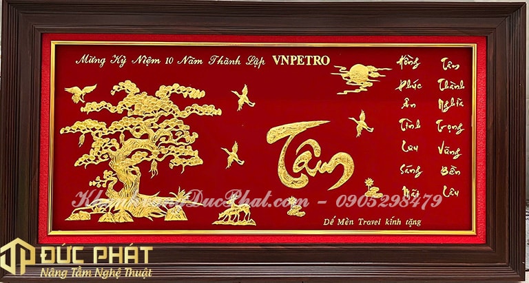 khánh vàng chữ Tâm mừng kỷ niệm 10 năm thành lập công ty