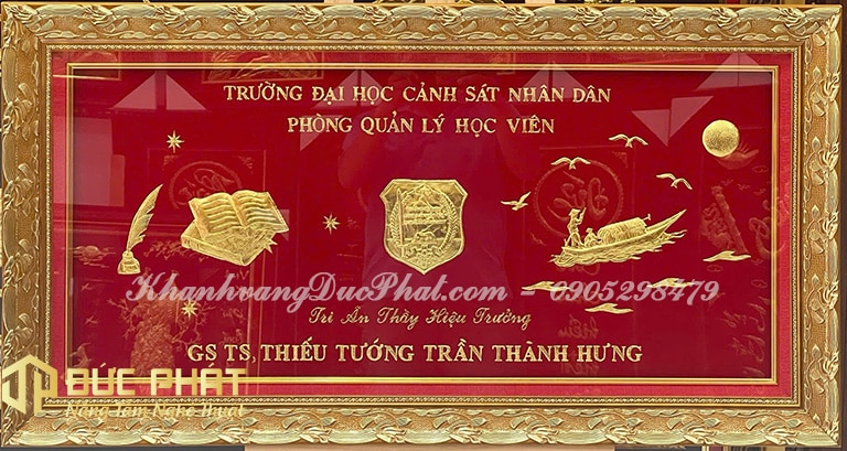 Khánh vàng tri ân Logo Đại học Cảnh sát nhân dân