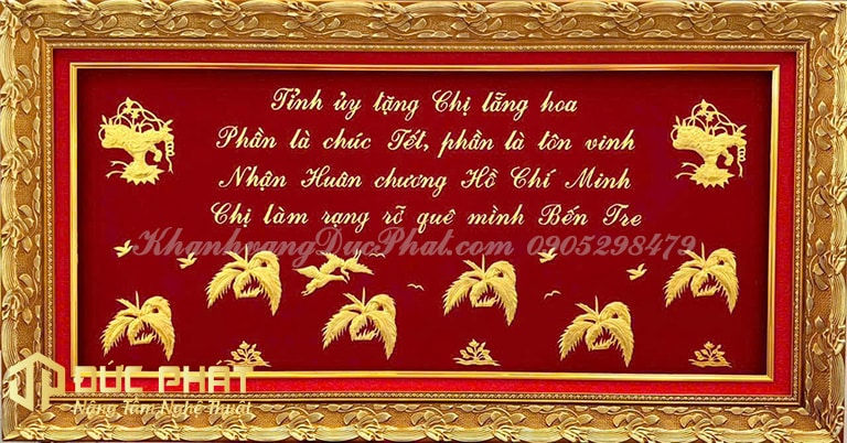khánh vàng tri ân thiết kế theo yêu cầu