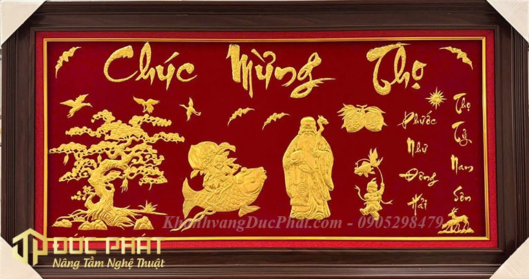 tranh mừng thọ mới nhất