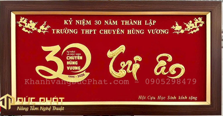 khánh vàng kỷ niệm 30 năm thành lập trường