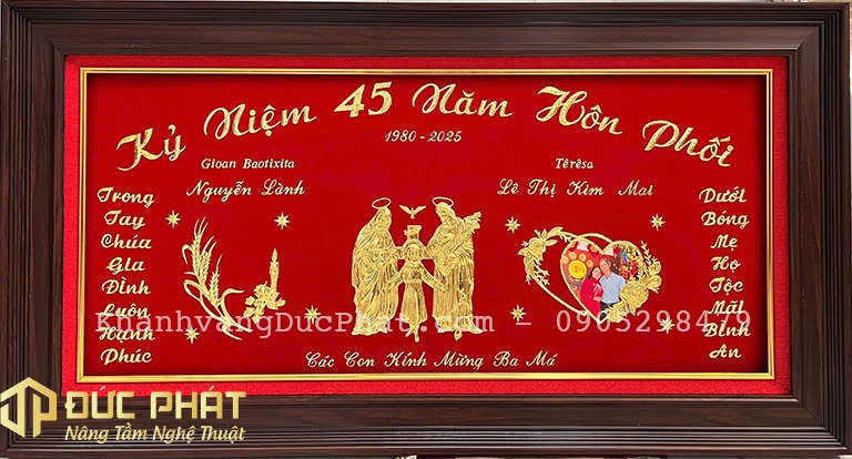 khánh vàng kỷ niệm 45 năm hôn phối