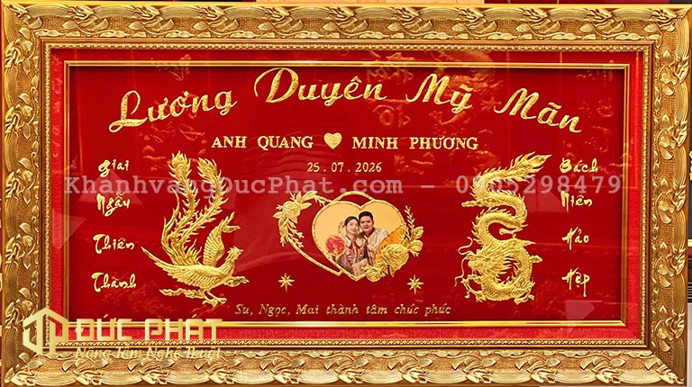 khánh vàng mừng đám cưới