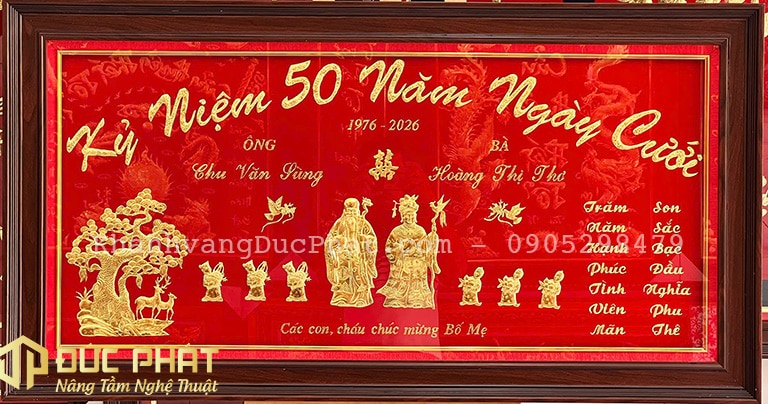 khánh vàng kỷ niệm 50 năm ngày cưới ông bà